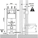Elemento WC Evenes Plus 1150 mm, incl. cassetta da incasso 189, comando frontale NUOVO