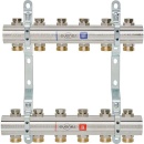 Evenes heating circuit manifold type M4.9, DN25(1"") brass, 9 heating circuits, with regulating valves NEW