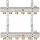 Evenes heating circuit manifold type M1.7, DN25(1"") brass, 7 heating circuits NEW