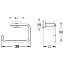 Grohe Essentials Cube uchwyt na rolkę papieru bez pokrywy chrom 40507001 NOWOŚĆ