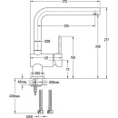 Evenes Spültischmischer Salsa Schwenkauslauf Ausladung 198 mm verchromt NEU