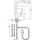Evenes Mitigeur dévier Salsa ND avec bec extractible saillie 225 mm chromé NEUF