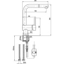 Evenes Spültischmischer Salsa mit herausziehbarem Auslauf Ausladung 225 mm verchromt NEU