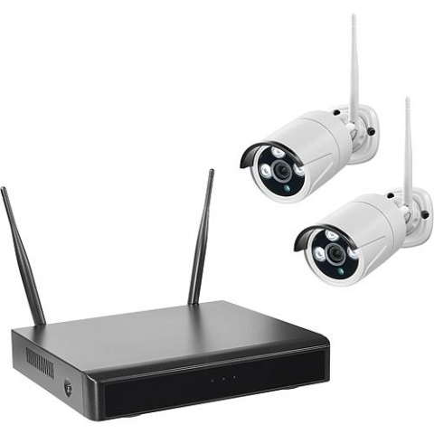 Indexa Funk-VideoÜberwachung mit Smartrecorder, inkl. 2 Kameras WR100 Set B2 2TB NEU