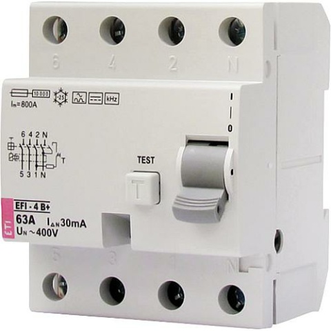 ETI RCD switch EFI-4B+, 4-pole, 40A,300mA, type B+, instantaneous 2064648 NEW