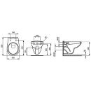 Ideal Standard WC sospeso Standard Eurovit LxAxP: 355x520x370 mm ceramica bianca V390601 NUOVO