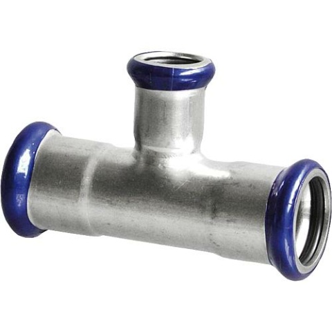 Evenes Edelstahl-Pressfitting M-Kontur Red. T-Stück DN 88,9 x DN 28 x DN 88,9 NEU