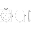Evenes WC-Sitz Tibali,weiß, Softclose, aus Duroplast,Edelstahlscharnier NEU