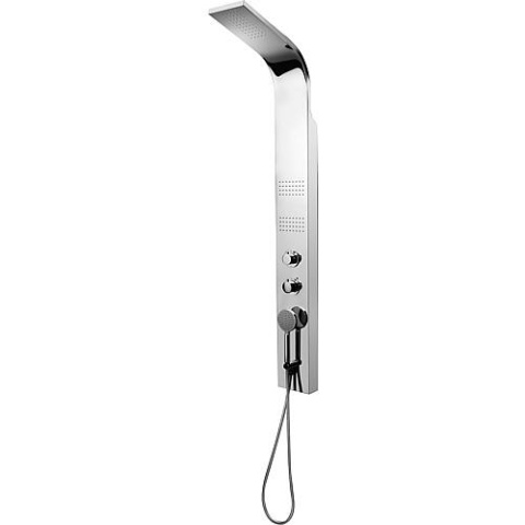 Evenes Wand-Brausepaneel Esila mit Thermostat Edelstahl poliert 4584 NEU