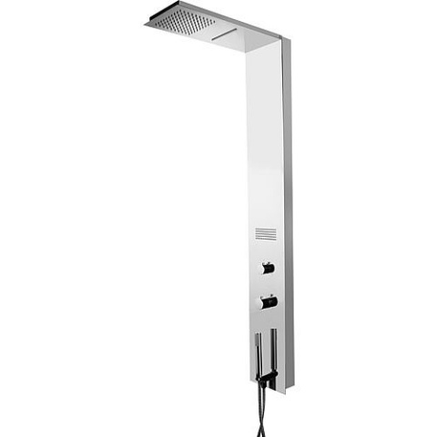 Evenes Wand-Brausepaneel Esben mit Thermostat, Edelstahl poliert 4988 NEU