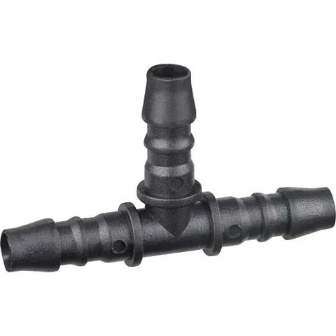 Pezzo a T Sauermann in plastica Ø esterno 6 mm, PU = 5 pezzi NUOVO