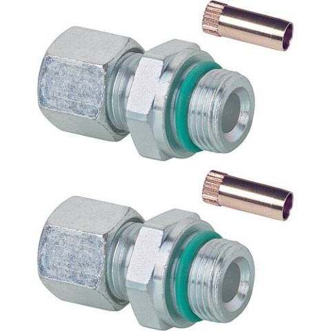 GOK Schneidring-Verschraubungsset 2x10mm x DN 10 (3/8"") mit Stützhülse 13 066 10 NEU