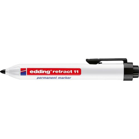 Edding Permanentmarker retract11 Rundspitze Ø1,5-3,0mm Farbe schwarz NEU