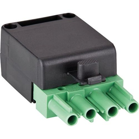 Wieland plug 4-pin green/black, 250/400V, 16A system 93.932.5250.0 NEW