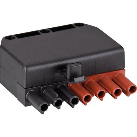 Conector Wieland de 7 polos negro/marrón, 250/400V, 16A sistema 93.932.5053.0 NUEVO