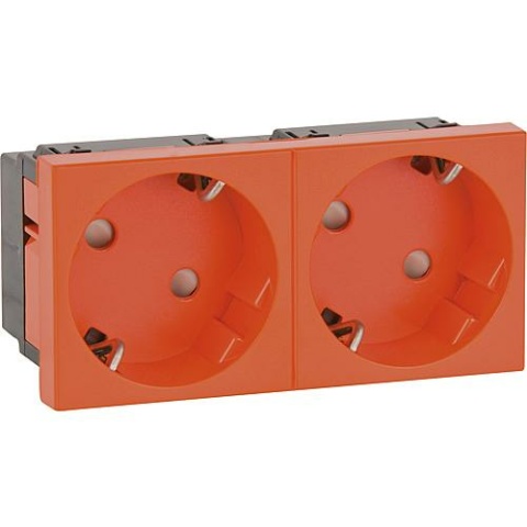 Berg cable support systems underfloor socket 45-track 2-gang, orange USDM45332OR NEW