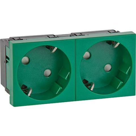 Berg cable support systems underfloor socket 45-track 2-gang, green USDM45332GN NUEVO