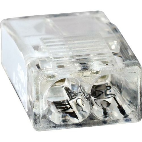 Mini-bornes enfichables 2-fois blanc, PU = 100 pièces NOUVEAU