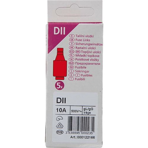 ETI Diazed-Sicherungseinsatz DII 10 A, VPE 5 NEU