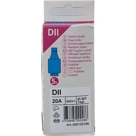 ETI Diazed-Sicherungseinsatz DII 20 A, VPE 5 NEU