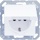 Jung flush-mounted earthed socket outlet AS1520BFKLWW AS with hinged cover alpine white NEW
