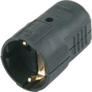 REV earthing contact socket 2-pin - black 16A - 250V...
