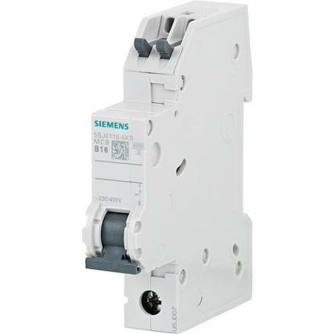 Siemens Leitungsschutzschalter Siemens, 6KA, 1-polig, B16A, 5SJ6116-6KS 5SJ6116-6KS NEU