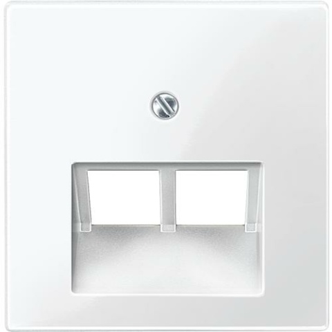 Merten System M, cover UAE data socket 2-gang Merten, polar white glossy 296119 NEW