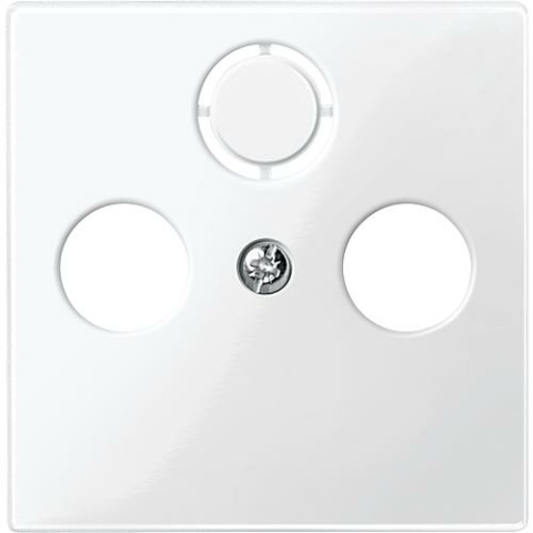 Merten System M, cover for 3-gang Merten SAT aerial socket, polar white glossy 296719 NEW