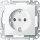 Merten System M, socket outlet with child protection Merten, polar white glossy MEG2300-0319 NEW
