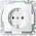 Merten Schuko socket outlet Merten, System M, polar white glossy 1 piece MEG2301-0319 NEW