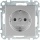 Base de enchufe con toma de tierra Merten System M, aluminio, 1 pieza MEG2301-0460 NUEVO