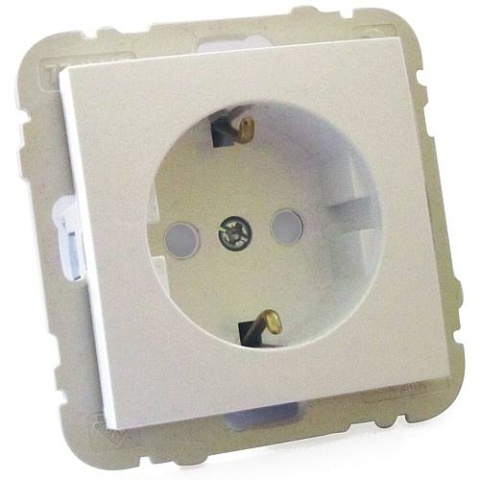 Efapel Schuko-Steckdose,m. Steckklemmen erhöhter Berührungsschutz,Polar- weiss,Unterputz NEU