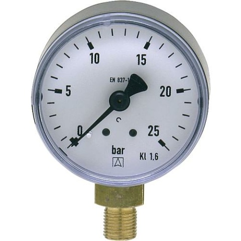Afriso pressure gauge 50 through 1/8"" bottom 0-25 bar 63995 NEW