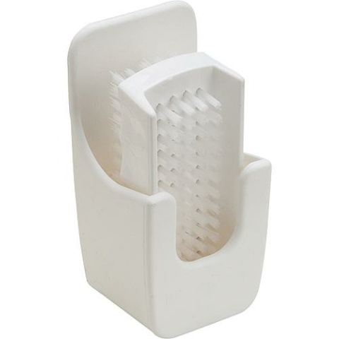 Rothweiler Hand Washing Brush Plastic with Wall Holder Colour:white NEW