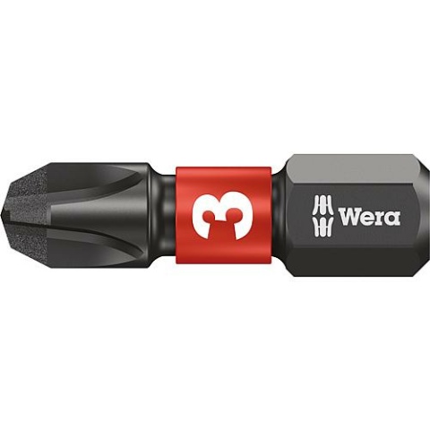 Wera Bit 1/4"" Impugnatura per avvitatore a impulsi PH 3x25mm PU=10 5057617001 NUOVO