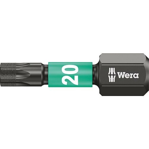 Wera Bit 1/4"" Impugnatura per avvitatore a impulsi T 20x25mm PU=10 5057624001 NUOVO