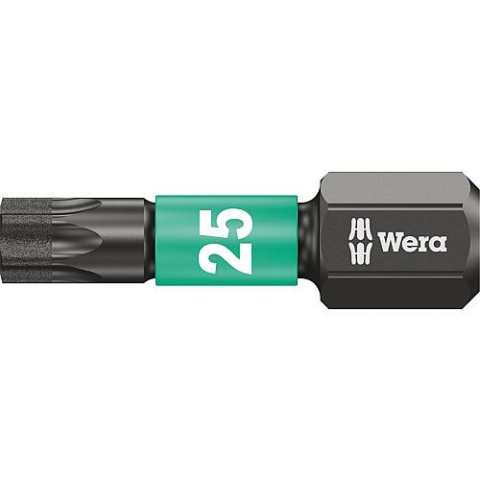 Wera Bit 1/4"" Impugnatura per avvitatore a impulsi T 25x25mm PU=10 5057625001 NUOVO