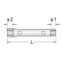 Gedore Doppel-Steckschlüssel SW 20 x 22 Typ 26R 6212260 NEU