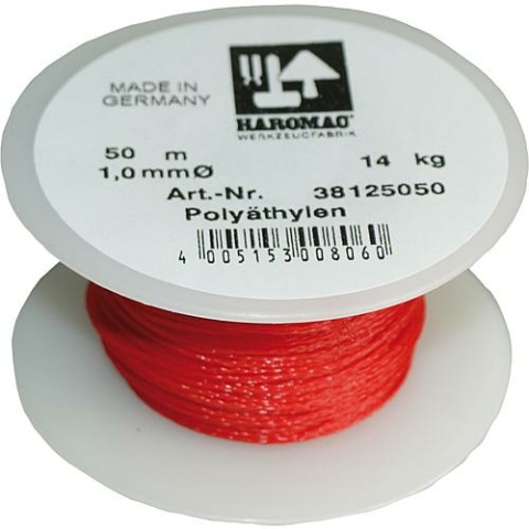 Haromac Maurerschnur, 1,0mm x 50m, rot 38125050 NEU