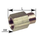 Nipplo di riduzione lungo G 1/2""a x G 3/8""i NUOVO