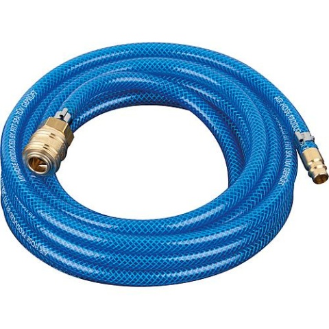 Tubo aria compressa Fitt con raccordi (attacco e presa) blu L= 5 mtr./9x13mm/15 bar NUOVO
