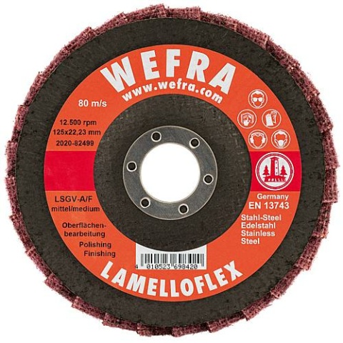 Wefra flap disc LSGV-A/M medium D=125 x 22.23 mm NEW