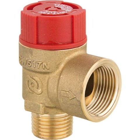 Evenes diaphragm safety valve for heating DN 15 AG (1/2""AG) 3bar NEW
