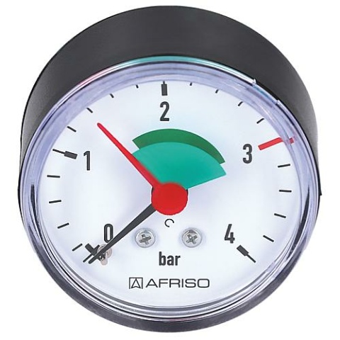 Manómetro de recambio Afriso para válvula de seguridad de membrana 532 M 0-4 bar 63927 NUEVO