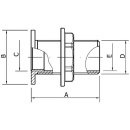 Brass tank feedthrough DN32 (1 1/4"") AG, smooth inside PN10 NEW