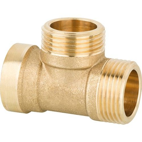 Effebi Pieza en T latón IG15(1/2"") AG x DN20 (3/4"") AG x DN20 (3/4"") AG junta plana PN10 NUEVO