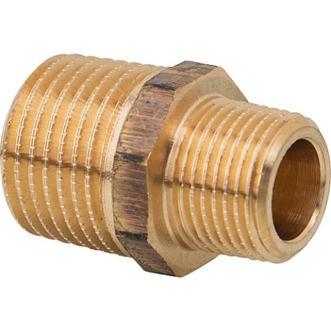 Viega gunmetal threaded fitting double nipple reduced type 3245 1/2"" X 3/8"" 266530 NEW