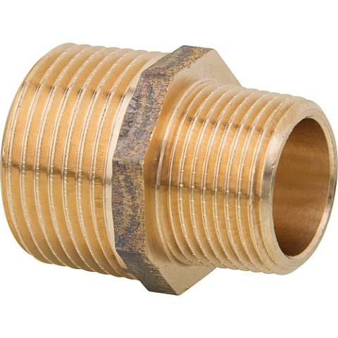 Viega gunmetal threaded fitting double nipple reduced type 3245 1 1/4"" x 1"" 269173 NEW