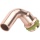Aalberts copper press fitting V-contour bend 90° i/a Ø 22 mm type P5001 5001VW22 NEW